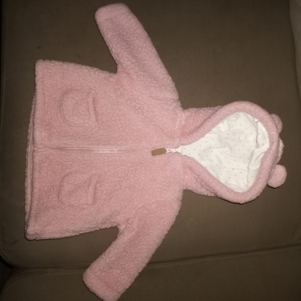 Nwot baby girls Sherpa jacket size 3 mos